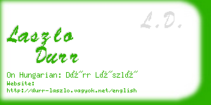 laszlo durr business card